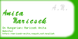 anita maricsek business card